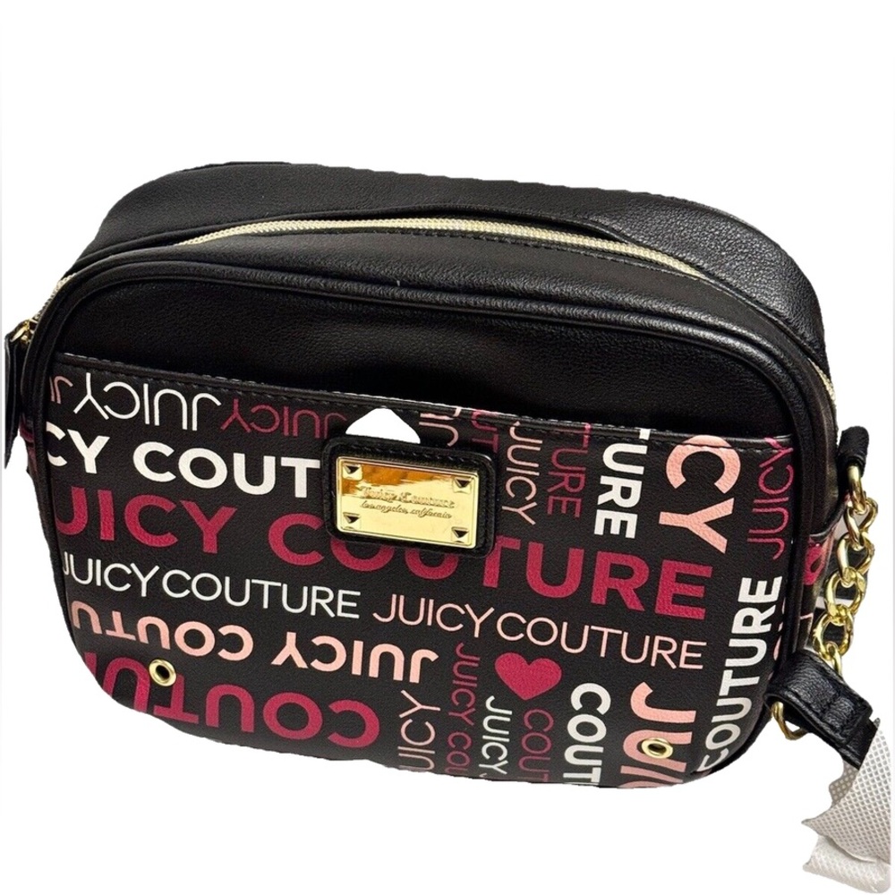 Juicy Couture Black and Pink Crossbody Bag